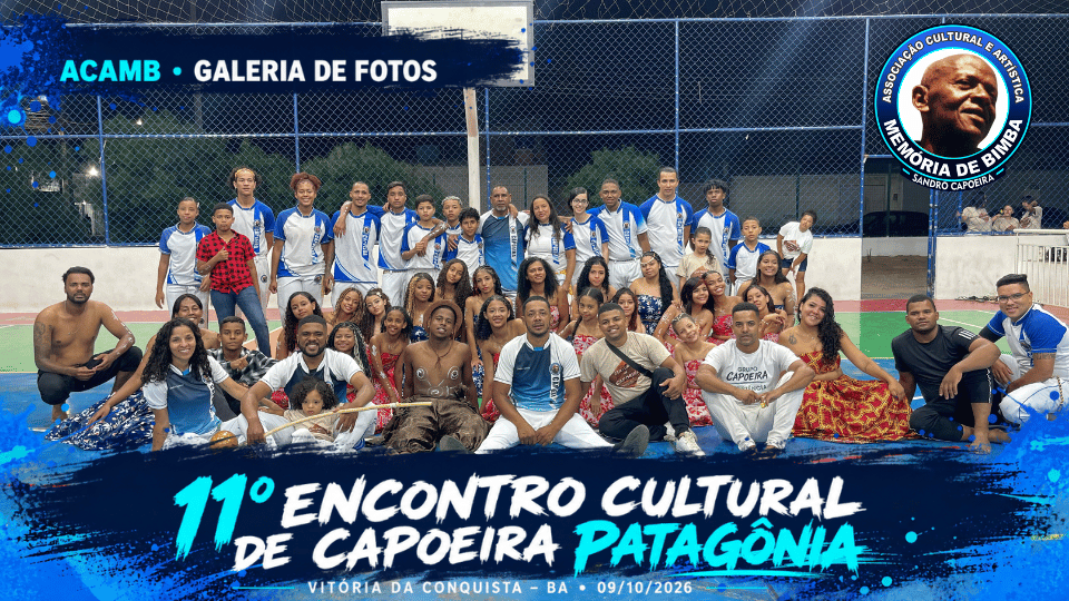 Capa do encontro cultural de capoeira Patagônia, dia 10 de outubro