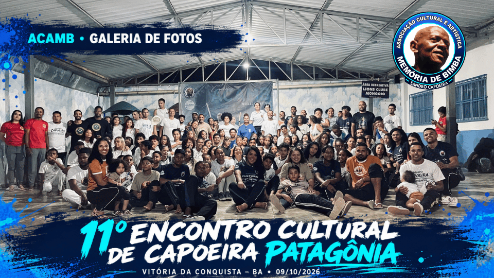 Capa do encontro cultural de capoeira Patagônia, dia 9 de outubro