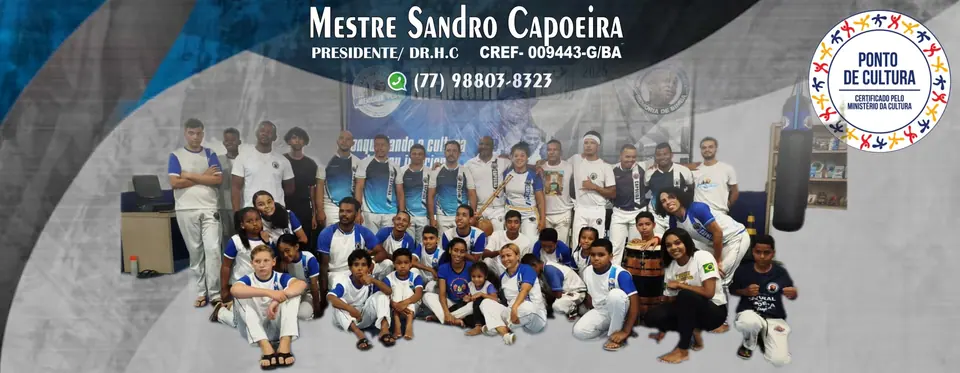 Integrantes da ACAMB em atividade de capoeira